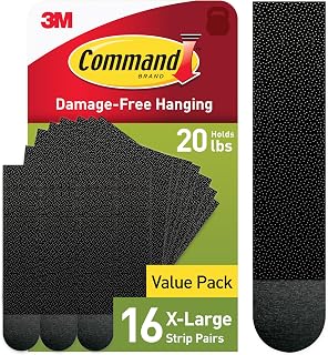 Command 20 lb XL Heavyweight Picture Hanging Strips 16 Pairs (32 Strips), Damage-Free Hanging Picture Hangers, Heavy Duty Wall Hanging Strips for Christmas Decorations, Pack of 40