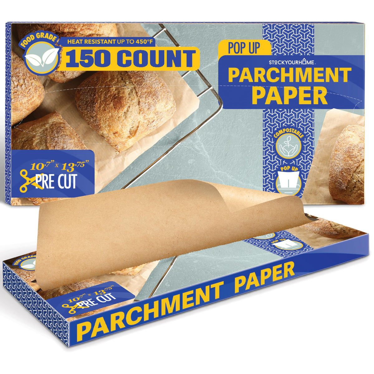 Stock Your Home 10.7”x13.75” / Kraft Brown / 150 Parchment
