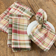DII Give Thanks Plaid Napkins, 20x20 Inch Square, Set of 6