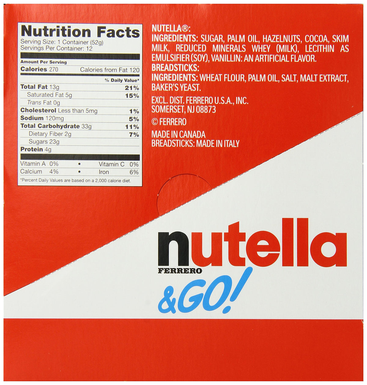 Ferrero Go Hazelnut Spread and s by Nutella – 22 Ounce, Model 826167