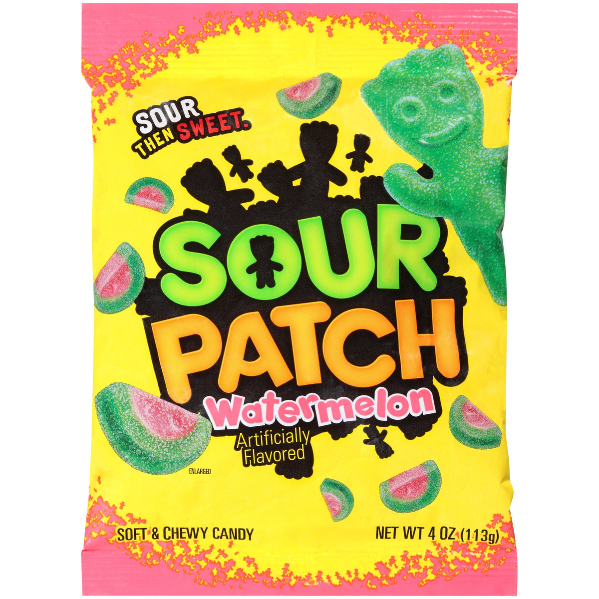 Sour Patch Kids Watermelon / 4 Ounce (Pack of 1) / Red Sour Candy