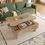 Coffee Tables for Living Room Coffee Table Mesa de Centro Lift-Top 42i | Silent hydraulic lift coffee table for living room with hidden storage, 360° curved safety corners, 5-minute assembly. P