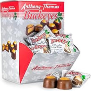 Anthony-Thomas, Peanut Butter & Milk Chocolate Buckeyes in Ohio State Buckeyes Box, Deliciously Delightful Snacks (60 Count)