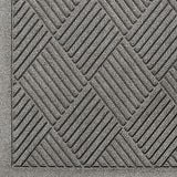 WaterHog Fashion Diamond-Pattern Commercial Grade Entrance Mat, Indoor/Outdoor Medium Brown Floor Mat 3' Length x 2' Width, Medium Grey by M+A Matting
