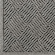 WaterHog Fashion Diamond-Pattern Commercial Grade Entrance Mat, Indoor/Outdoor Medium Brown Floor Mat 3' Length x 2' Width, Medium Grey by M+A Matting