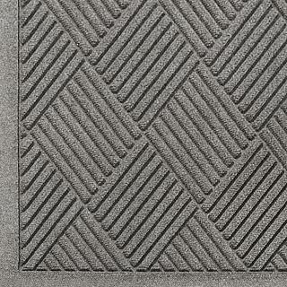 WaterHog Fashion Diamond-Pattern Commercial Grade Entrance Mat, Indoor/Outdoor Medium Brown Floor Mat 3' Length x 2' Width, Medium Grey by M+A Matting