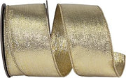 Reliant Ribbon Glimmer Gold Silver Metallic Deluxe Weave Wired Edge, Gold/Silver, 2-1/2 Inch, 10 Yards