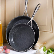 Capri Ceramic 3-pc Aluminum Ceramic Nonstick Fry Pan Set by HENCKELS – 3-pc, Aluminum, Gray, Pack of 3, Model 1033014