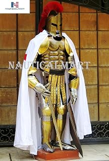 Complete 300 Spartan Armor Set with Helmet + Muscle Armor + Cingulum Belt + Complete Arm Set + Leg Guard + Shield + Halloween