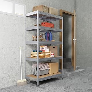 AR Shelving Rust Resistant Galvanized Steel Rack for Garage Workshop, Height 71 in, Width 39 in, Depth 20 in, Model# Rivet 39/20