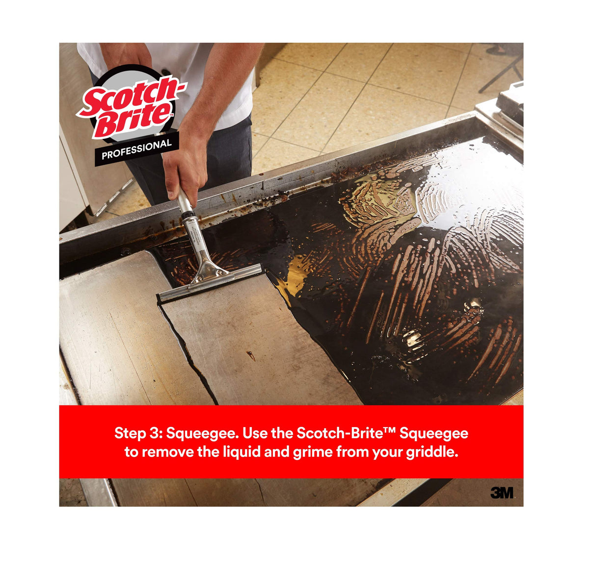 Scotch-Brit Quick Clean Griddle Cleaning System Starter Kit by 3M – 1 Count (Pack of 1), Nonstick coating, White