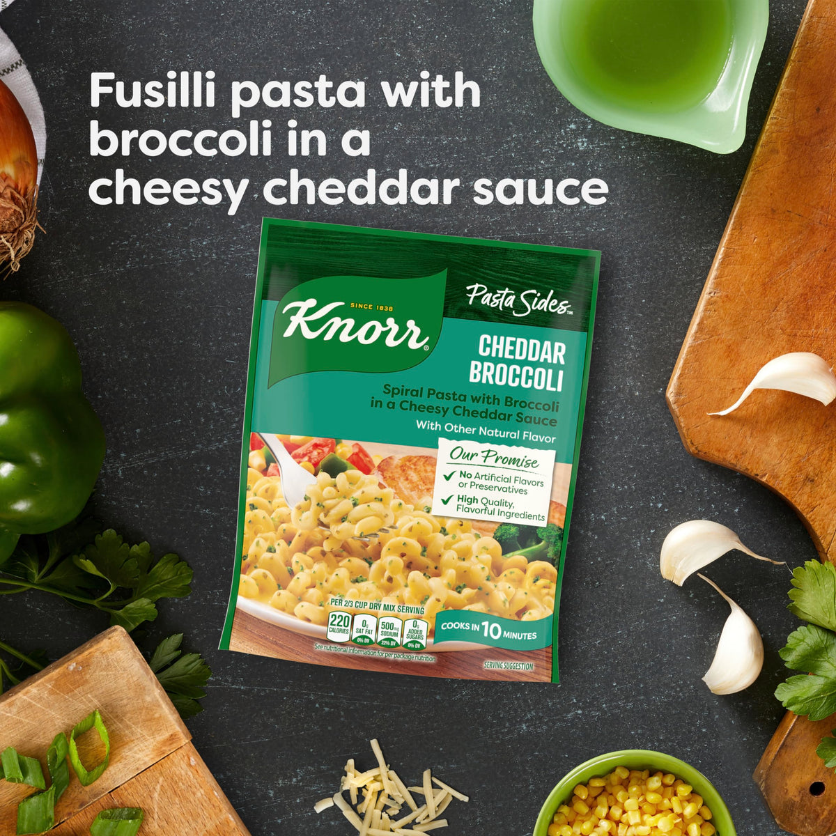 Cheddar Broccoli Pasta Sides 4.3 oz by Knorr – 4.3 Ounce (Pack of 1)