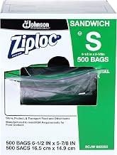 Ziploc Sandwich Bags, Easy Open Tabs, 500 Count