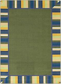 Joy Carpets Kid Essentials Clean Green Rug, Bold, 10'9" x 13'2"