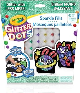 Crayola Glitter Dots Magical Mosaics for Kids - Less Mess Mosaic Kit