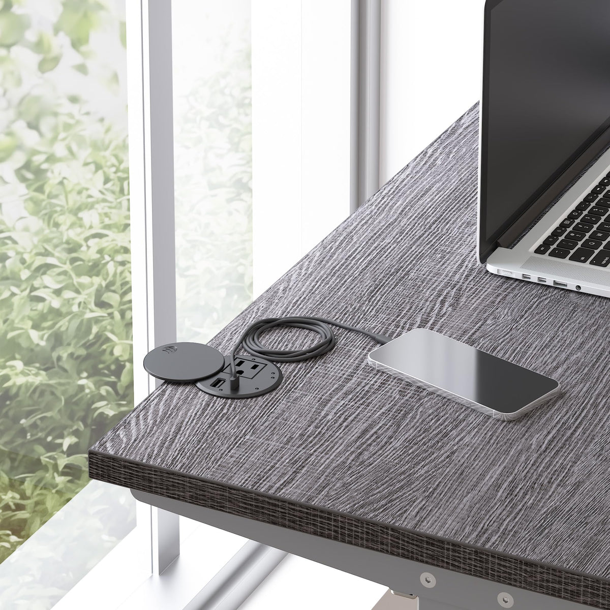 Standing Desk by Bestar – 60W x 30D, Engineered Wood, Bark Grey, Model 175870-000047