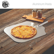 3016 Aluminum Pizza Peel with 19 Inch Wood Handle - 12 x 14 Inch by American Metalcraft – 35.5-Inch, 48.0 ounces, Aluminum, Silver, Model 3512