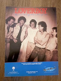 LOVERBOY (sheet music 1985 ROBERT JOHN LANGE), recording by Loverboy. Excellent condition. SET 136