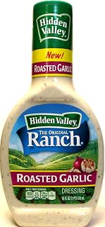 Hidden Valley Roasted Garlic Dressing (Pack of 2) 16 oz Bottles