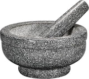 Cilio Herb Grinder & Stone Crusher Bowl - 5 in. x 6.75 in., Granite Unfinished - Stone Grinder & Herb Crusher