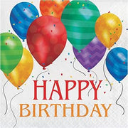 Creative Converting Birthday Multicolor Balloon Blast Luncheon Napkins - 16pcs