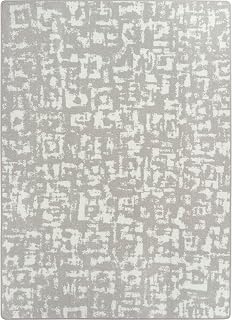 Joy Carpets Block Print 10'9" x 13'2" Area Rug in Color Dove
