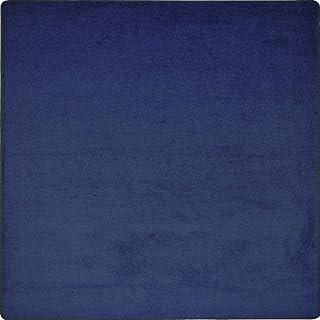 Joy Carpets Endurance Solid Colored Area Rug in Color Midnight Sky, 6' x 6'