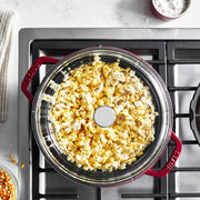 Cast Iron Dutch Oven 4-qt Round Cocotte with Glass Lid by STAUB – 4-qt, 4 quarts, Cast Iron, Cherry with Glass Lid, Model 11412406