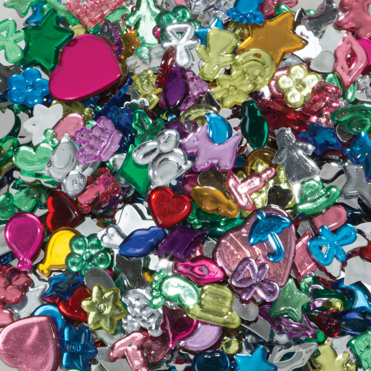 Chenille Kraft Fun Gems Bonus Pack by Pacon – Assorted Sizes, Acrylic, Assorted Shapes & Colors, Model 3541