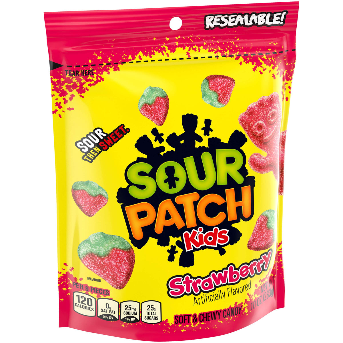 Strawberry Soft & Chewy Candy by Sour Patch Kids – 9 Ounce (Pack of 1), Red