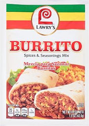 Lawry's Burrito Spices & Seasonings Mix, 1.5 oz (Pack of 12)