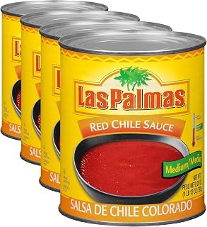 Las Palmas Red Chile Sauce, Medium, 28 Ounce (Pack of 4)