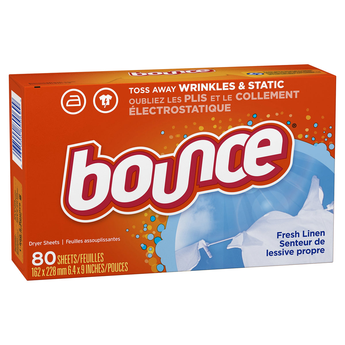 Fabric Softener Dryer Sheets by Bounce – 80 Count (Pack of 3), No Color, Pack of 3, Model BOUNCE SHT FL 9/80 USE