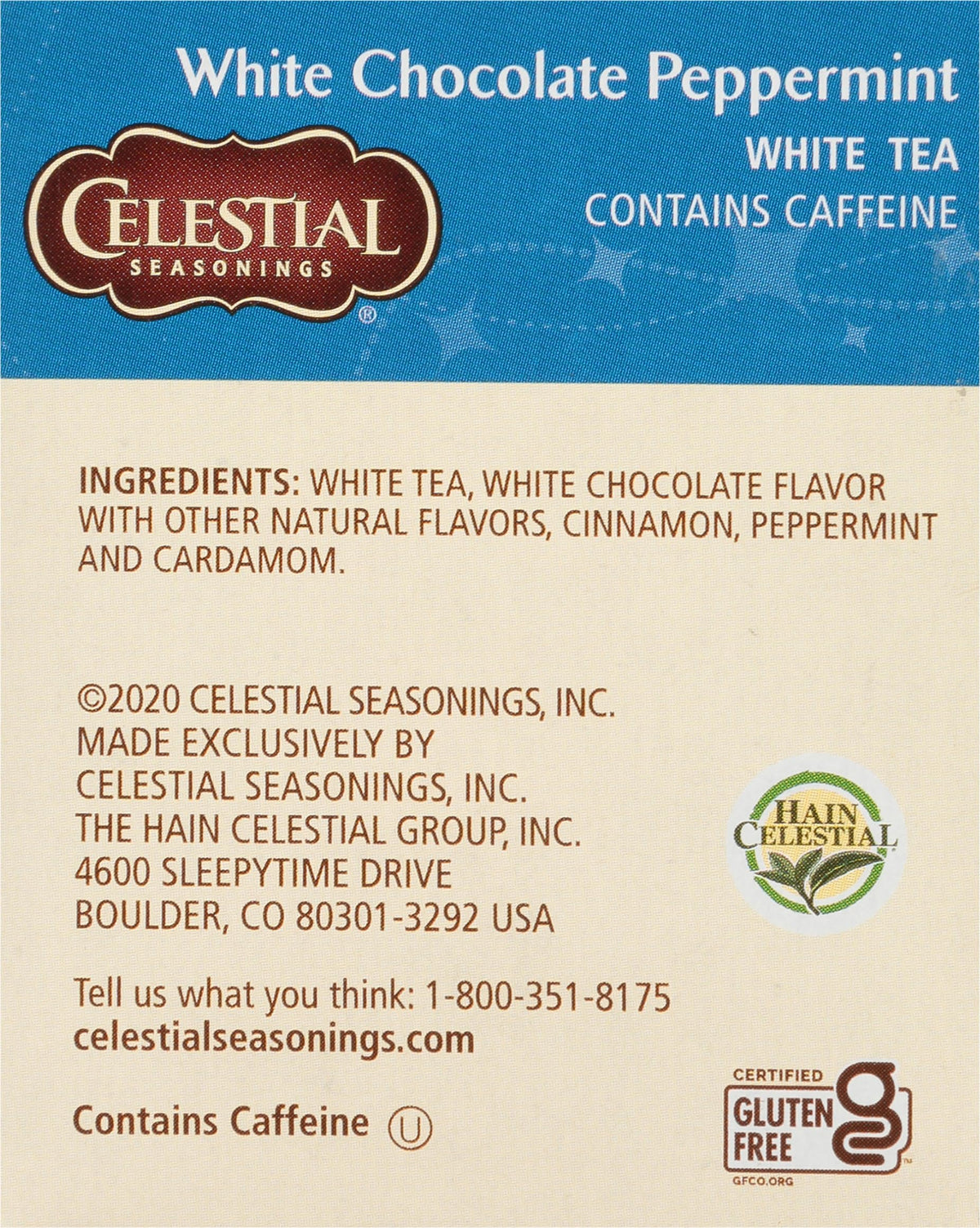 Celestial Seasonings White Chocolate Peppermint / 20 Count (Pack of 2) / No Color White