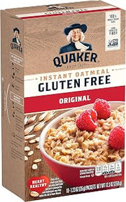 Quaker Instant Oatmeal, Gluten Free Original, Breakfast Cereal, 10 Packets
