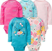 Gerber Baby Girls' 5-Pack Long-Sleeve Onesies Bodysuit