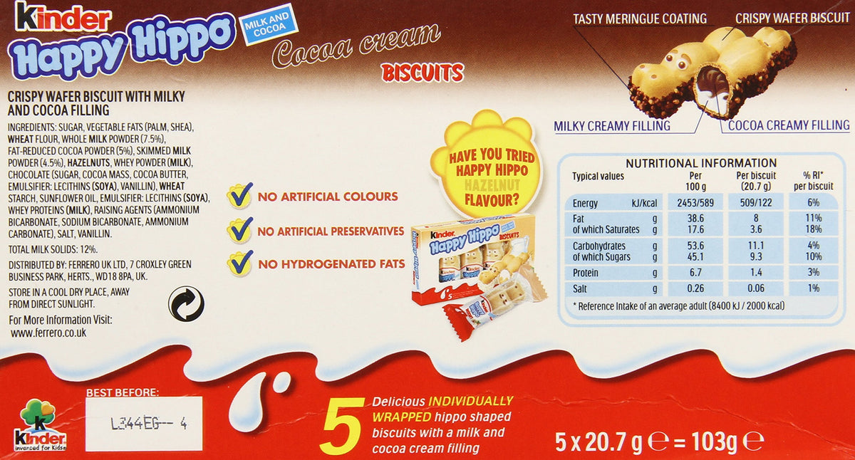 Ferrero 3.63 Ounce (Pack of 1) / Hippo / 1 Candy & Chocolate Bars