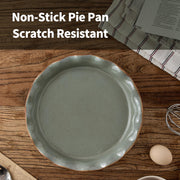 Siducal Ceramic Pie Pan, 10.5 Inch Deep Dish, Green