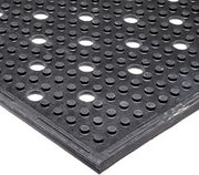 NoTrax T23 General Purpose Rubber Multi-Mat II Safety/Anti-Fatigue Mat, for Wet or Greasy Areas, 3' Width x 4' Length x 3/8" Thickness, Black