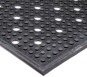 T23 General Purpose Rubber Multi-Mat II Safety/Anti-Fatigue Mat by Notrax – 3' Width x 4' Length, Rubber, Black, Model T23S0034BL