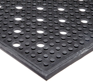 T23 General Purpose Rubber Multi-Mat II Safety/Anti-Fatigue Mat by Notrax – 3' Width x 4' Length, Rubber, Black, Model T23S0034BL
