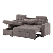 U0707 Brown Reversible Sofa Bed by Global Furniture USA – Metal, Brown, Pack of 2, Model AMZ-U0707-BROWN-REVERSIBLE SOFA BED