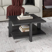 Henn&Hart Dark Gray / 35" Wide / Modern Coffee Tables