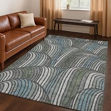 Addison Rugs Chantille ACN2546 Charcoal 8' x 10' Indoor/Outdoor, Machine Washable, Easy Clean, Non Shedding, Bedroom, Living Room, Dining Room, Kitchen, Patio Rug
