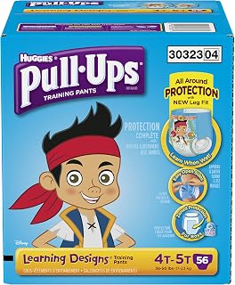 Pull-Ups Training Pants with Learning Designs for Boys, 4T-5T, 56 Count