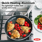 Agility Series 12 Piece Cookware Pots and Pans Set by OXO – 12 Piece Cookware Set, Ceramic, Black, Model CC008396-001