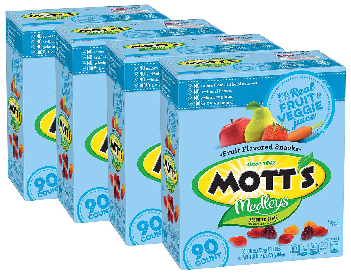 Medley Assorted Fruit Flavored Snacks (90 Count) (4 Pack) by Mott's – King Size, Model 1055728