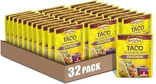 Old El Paso Chicken Taco Seasoning, 0.85 oz. (Pack of 32) | Garlic, Onion & Chili Pepper Blend, Use for Tacos, Fajitas, Enchiladas & Nachos, Pantry-Ready Single Packet for Meal Prep