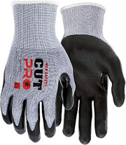 MCR Safety 92715NFXL Cut Pro 15 Gauge HyperMax Work Glove, Cut Protection Glove, Foam Nitrile Coated Palm & Fingertips, Thumb Crotch, Touchscreen Friendly, X-Large