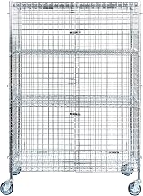 TableTop King NSF Mobile Chrome Wire Security Cage Kit - 24" x 48" x 69"